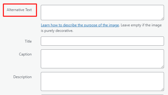 Alt Text to Images
