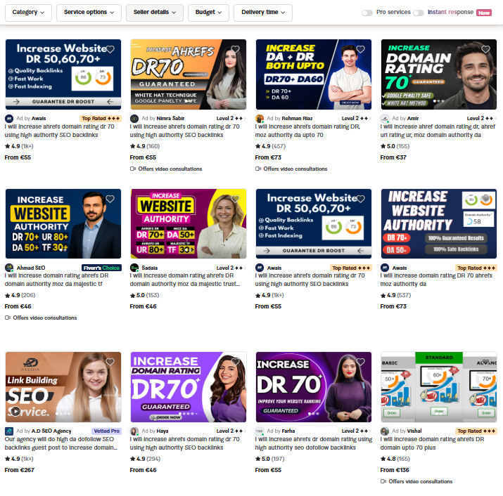 Increate domain Rating