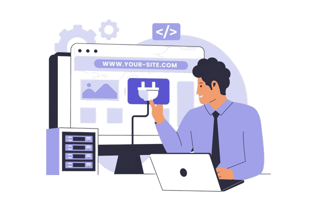 website-plugin-concept-illustration